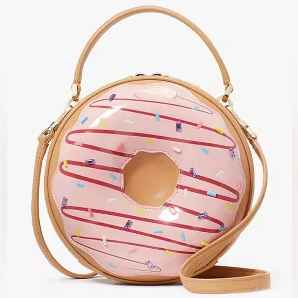 KATE SPADE 3D COFFEE DONUT CROSSBODY BAG NWT - Picture 1 of 11